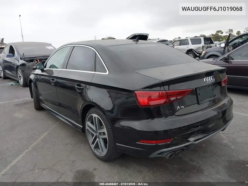 2018 Audi A3 2.0T Premium/2.0T Tech Premium VIN: WAUGUGFF6J1019068 Lot: 45466487