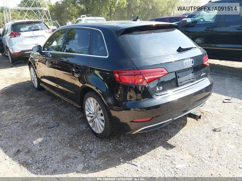 2018 Audi A3 E-Tron 1.4T Premium/1.4T Tech Premium VIN: WAUTPBFFXJA091514 Lot: 45490208