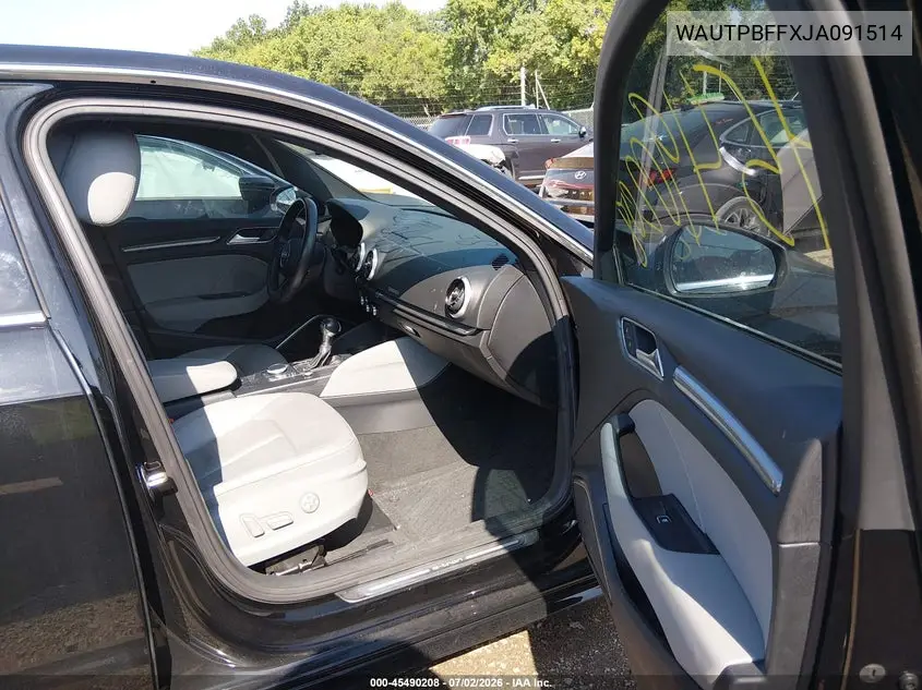 2018 Audi A3 E-Tron 1.4T Premium/1.4T Tech Premium VIN: WAUTPBFFXJA091514 Lot: 45490208