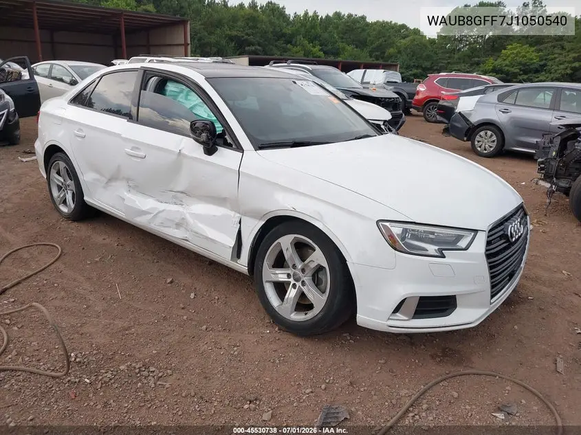 2018 Audi A3 2.0T Premium/2.0T Tech Premium VIN: WAUB8GFF7J1050540 Lot: 45530738
