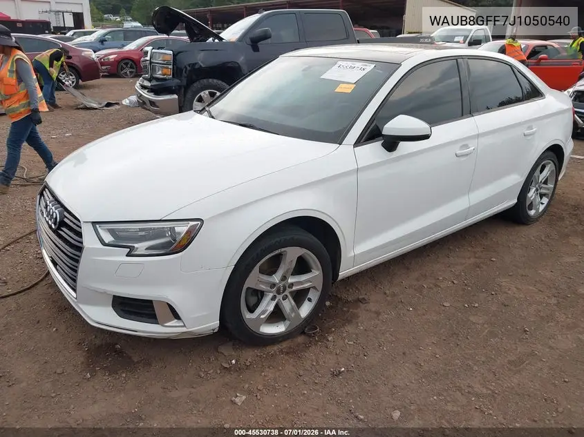 2018 Audi A3 2.0T Premium/2.0T Tech Premium VIN: WAUB8GFF7J1050540 Lot: 45530738