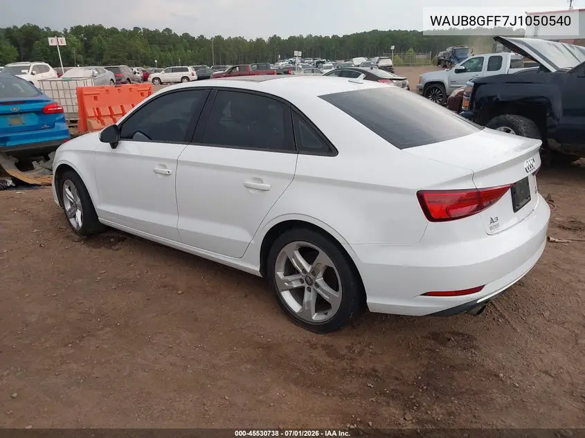 2018 Audi A3 2.0T Premium/2.0T Tech Premium VIN: WAUB8GFF7J1050540 Lot: 45530738