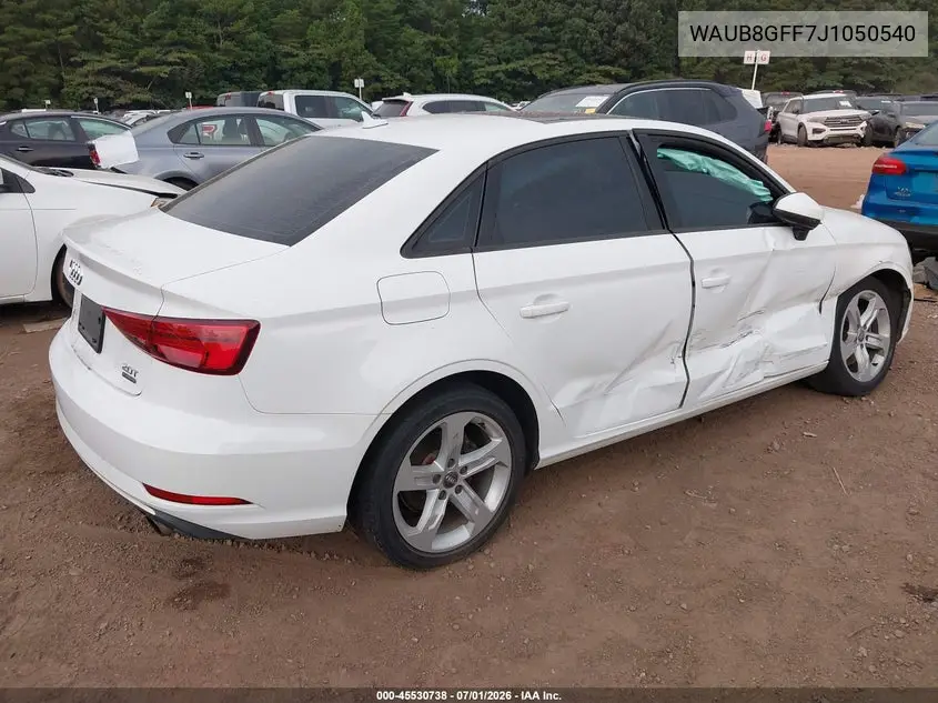 2018 Audi A3 2.0T Premium/2.0T Tech Premium VIN: WAUB8GFF7J1050540 Lot: 45530738