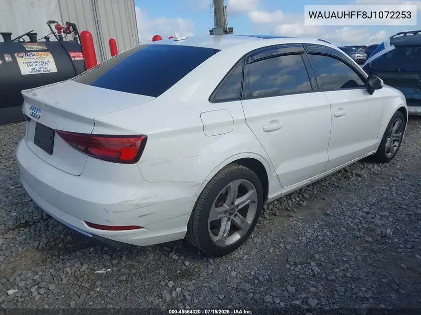 2018 Audi A3 2.0T Premium/2.0T Tech Premium VIN: WAUAUHFF8J1072253 Lot: 45564320