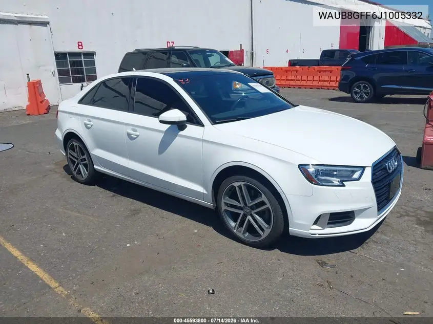 2018 Audi A3 2.0T Premium/2.0T Tech Premium VIN: WAUB8GFF6J1005332 Lot: 45593800