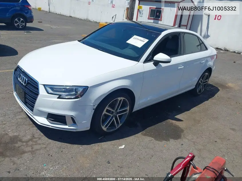 2018 Audi A3 2.0T Premium/2.0T Tech Premium VIN: WAUB8GFF6J1005332 Lot: 45593800