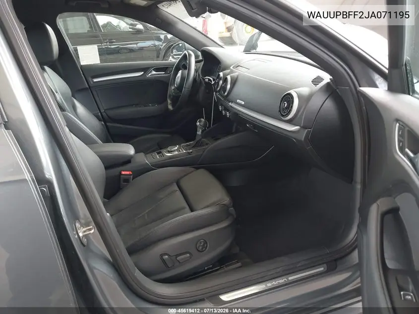 2018 Audi A3 E-Tron 1.4T Premium/1.4T Tech Premium VIN: WAUUPBFF2JA071195 Lot: 45619412