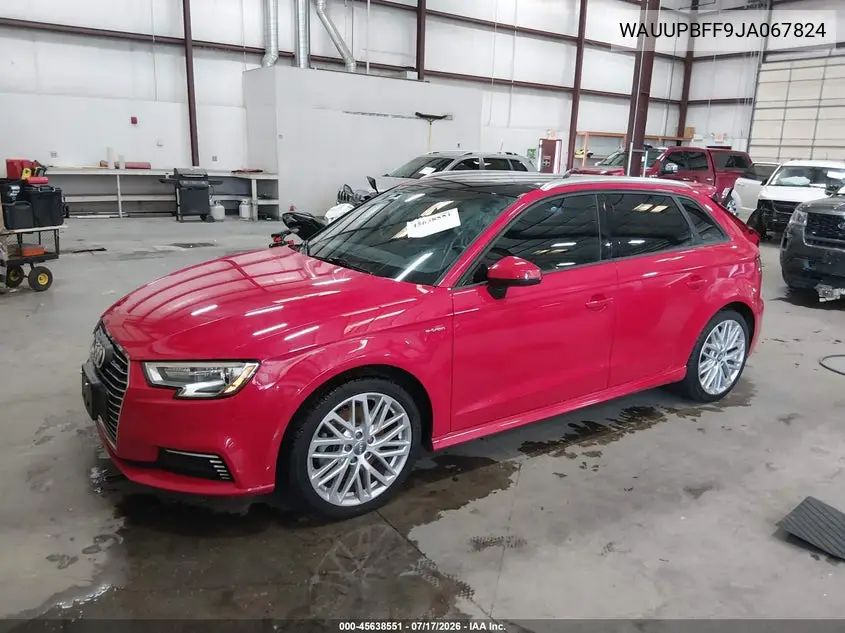 2018 Audi A3 E-Tron 1.4T Premium/1.4T Tech Premium VIN: WAUUPBFF9JA067824 Lot: 45638551