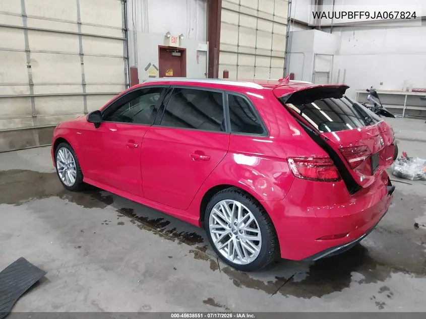 2018 Audi A3 E-Tron 1.4T Premium/1.4T Tech Premium VIN: WAUUPBFF9JA067824 Lot: 45638551