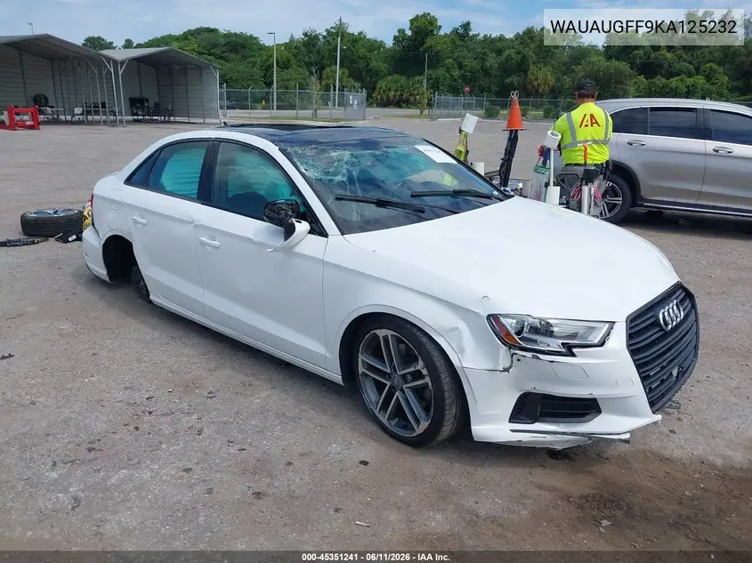 2019 Audi A3 40 Premium/40 Titanium Premium VIN: WAUAUGFF9KA125232 Lot: 45351241