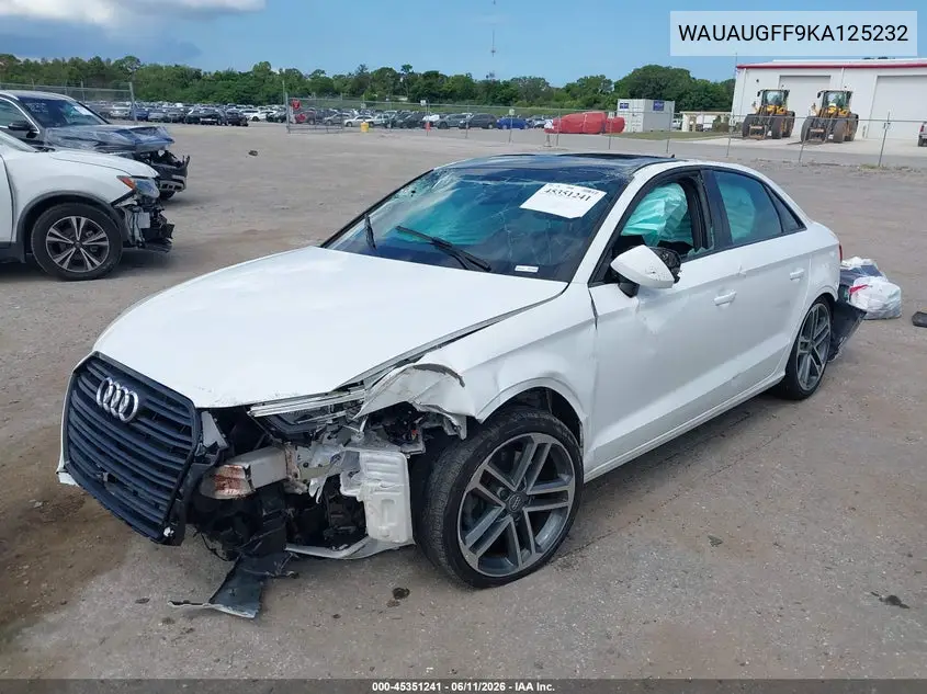 2019 Audi A3 40 Premium/40 Titanium Premium VIN: WAUAUGFF9KA125232 Lot: 45351241