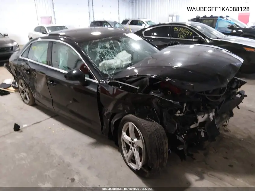 2019 Audi A3 45 Premium VIN: WAUBEGFF1KA088128 Lot: 45389356