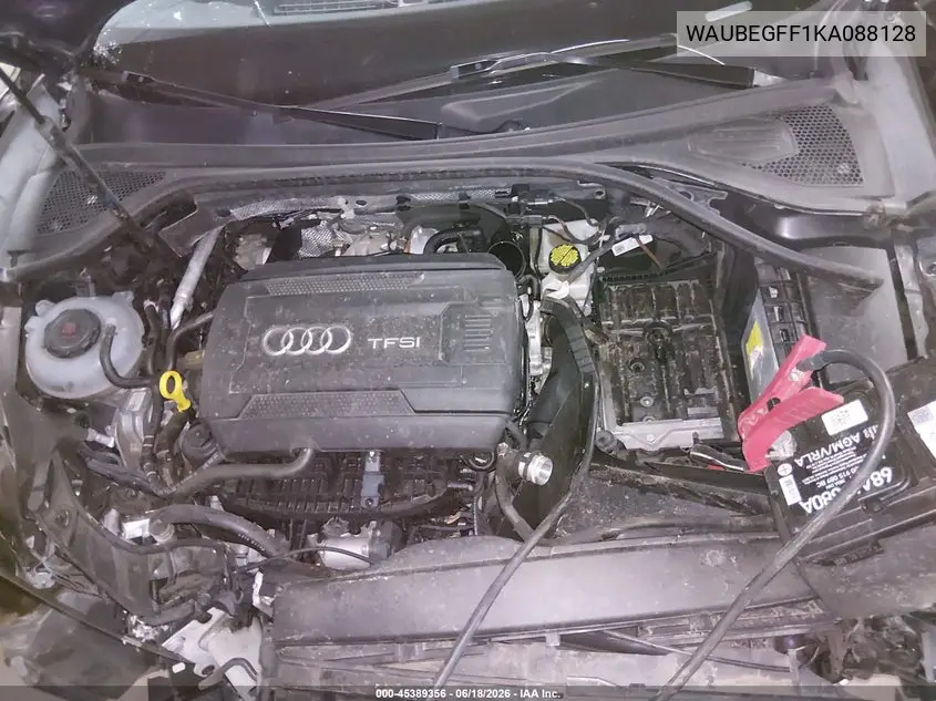 2019 Audi A3 45 Premium VIN: WAUBEGFF1KA088128 Lot: 45389356