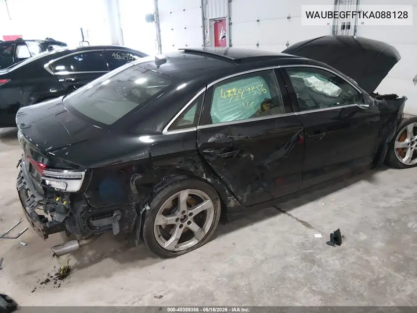 2019 Audi A3 45 Premium VIN: WAUBEGFF1KA088128 Lot: 45389356
