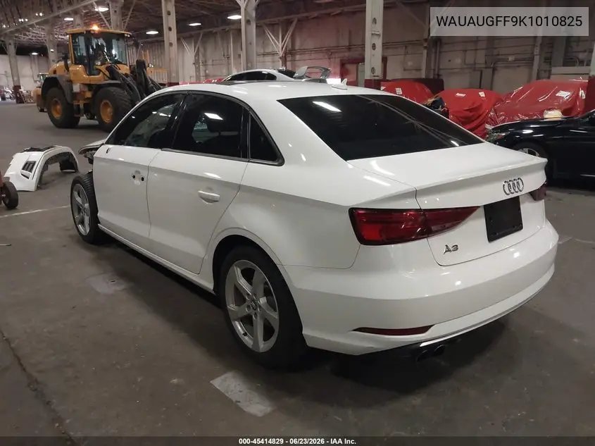 2019 Audi A3 VIN: WAUAUGFF9K1010825 Lot: 45414829