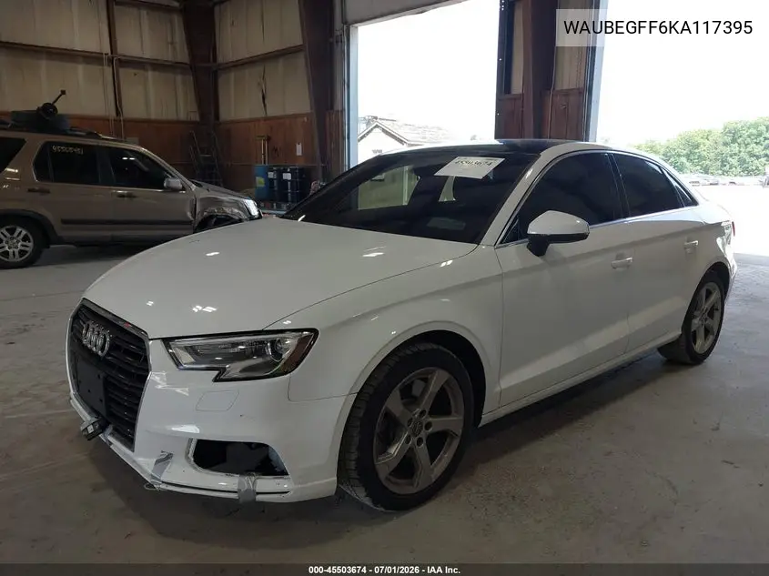 2019 Audi A3 45 Premium VIN: WAUBEGFF6KA117395 Lot: 45503674
