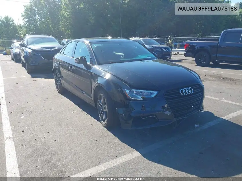2020 Audi A3 Premium 40 Tfsi Front-Wheel Drive S Tronic VIN: WAUAUGFF9LA075188 Lot: 45377417