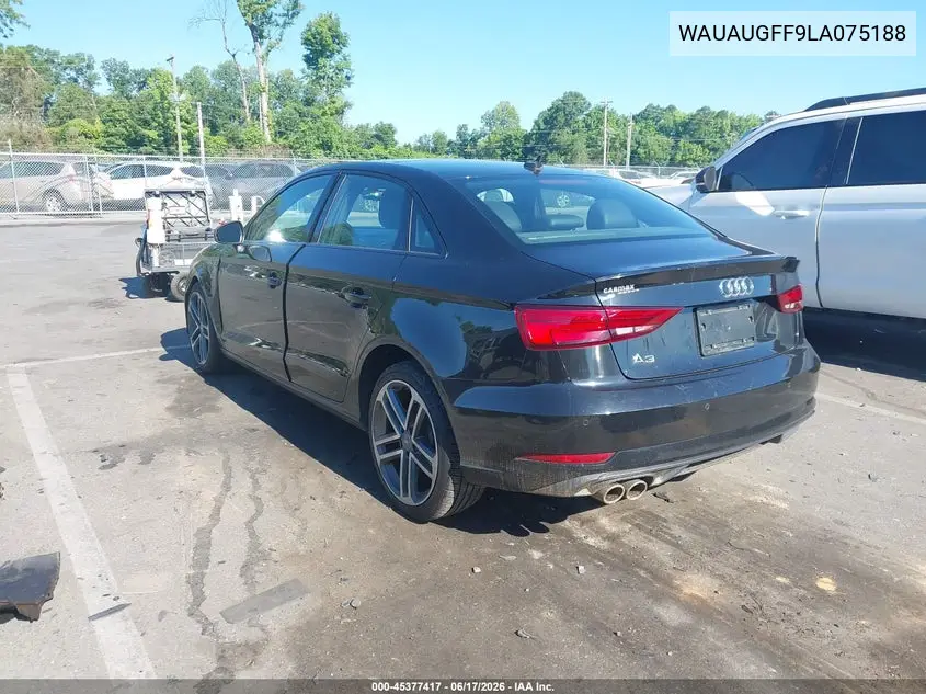 2020 Audi A3 Premium 40 Tfsi Front-Wheel Drive S Tronic VIN: WAUAUGFF9LA075188 Lot: 45377417
