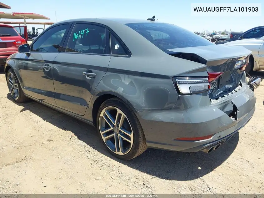 2020 Audi A3 Premium 40 Tfsi Front-Wheel Drive S Tronic VIN: WAUAUGFF7LA101903 Lot: 45411830