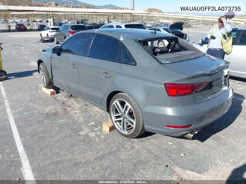 2020 Audi A3 Premium 40 Tfsi Front-Wheel Drive S Tronic VIN: WAUAUGFF2LA073735 Lot: 45568434