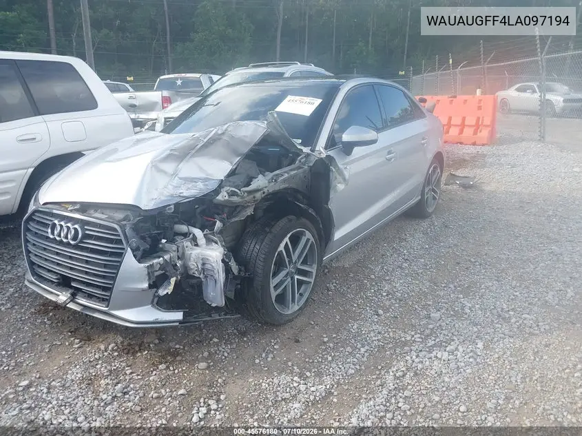 2020 Audi A3 Premium 40 Tfsi Front-Wheel Drive S Tronic VIN: WAUAUGFF4LA097194 Lot: 45576180