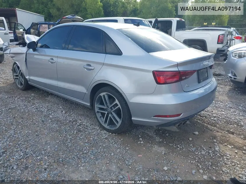 2020 Audi A3 Premium 40 Tfsi Front-Wheel Drive S Tronic VIN: WAUAUGFF4LA097194 Lot: 45576180