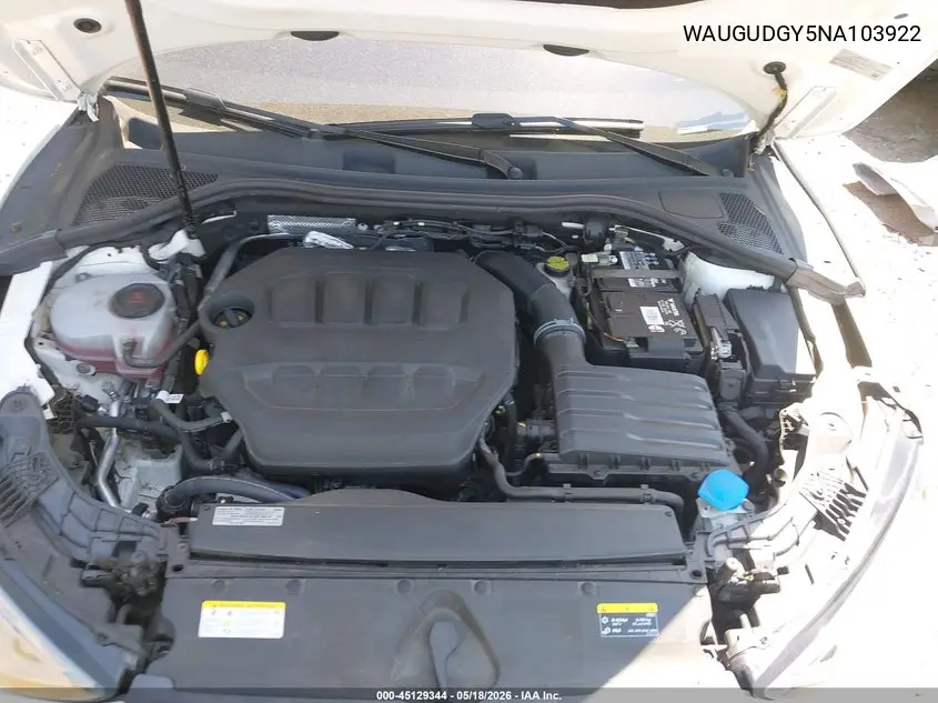 2022 Audi A3 Premium 40 Tfsi Quattro S Tronic VIN: WAUGUDGY5NA103922 Lot: 45129344