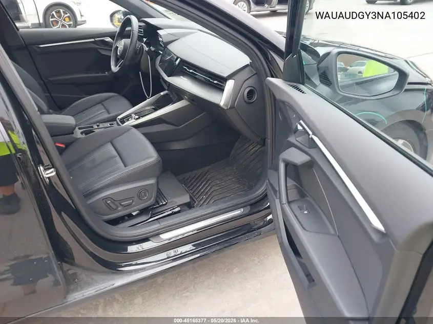 2022 Audi A3 Premium 40 Tfsi Front-Wheel Drive S Tronic VIN: WAUAUDGY3NA105402 Lot: 45165377