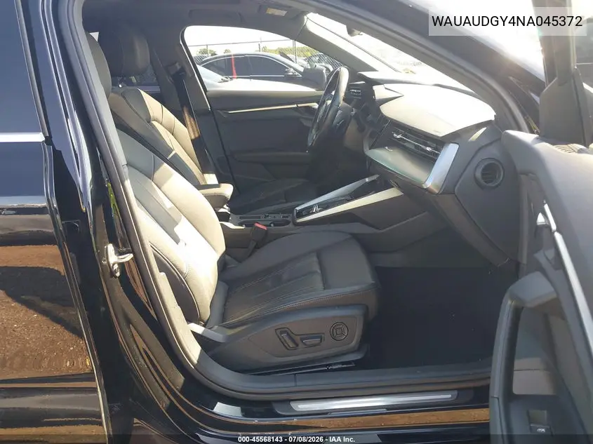 2022 Audi A3 Premium 40 Tfsi Front-Wheel Drive S Tronic VIN: WAUAUDGY4NA045372 Lot: 45568143