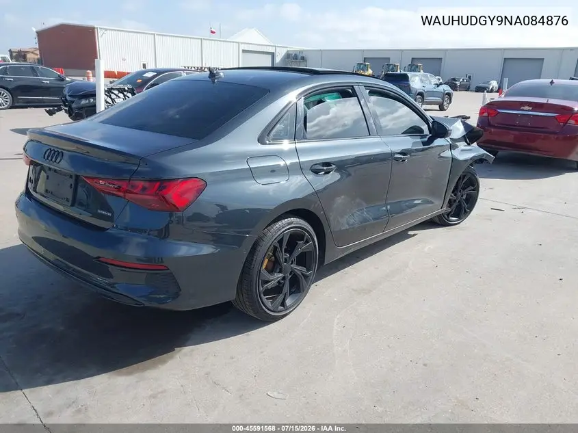 2022 Audi A3 Premium Plus 40 Tfsi Quattro S Tronic VIN: WAUHUDGY9NA084876 Lot: 45591568