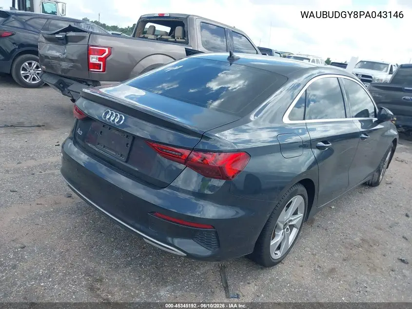 2023 Audi A3 Premium Plus 40 Tfsi Front-Wheel Drive S Tronic VIN: WAUBUDGY8PA043146 Lot: 45345192