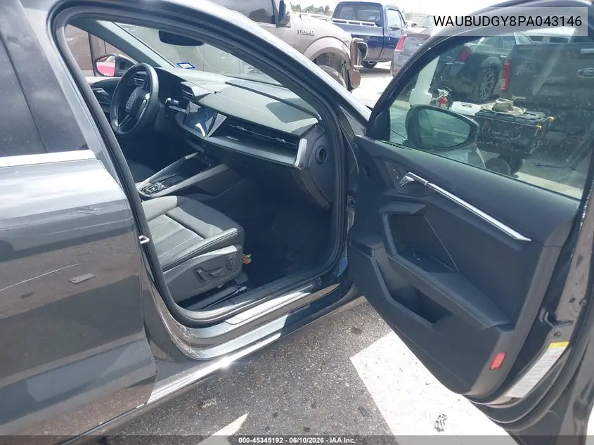 2023 Audi A3 Premium Plus 40 Tfsi Front-Wheel Drive S Tronic VIN: WAUBUDGY8PA043146 Lot: 45345192