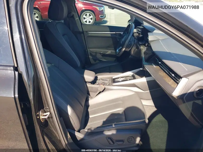 2023 Audi A3 Premium Plus 40 Tfsi Quattro S Tronic VIN: WAUHUDGY6PA071988 Lot: 45363190