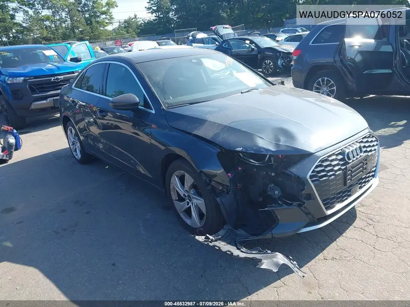 2023 Audi A3 Premium 40 Tfsi Front-Wheel Drive S Tronic VIN: WAUAUDGY5PA076052 Lot: 45532987