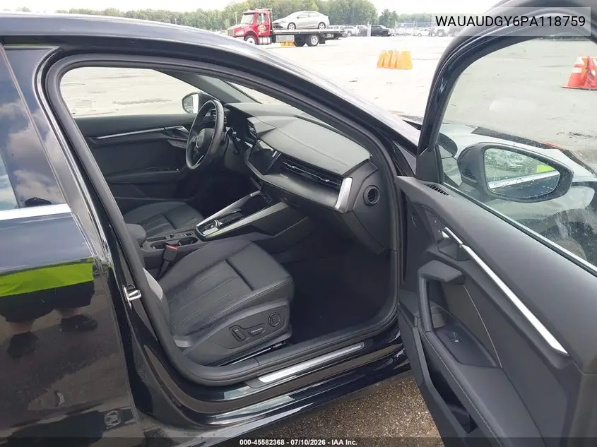 2023 Audi A3 Premium 40 Tfsi Front-Wheel Drive S Tronic VIN: WAUAUDGY6PA118759 Lot: 45582368