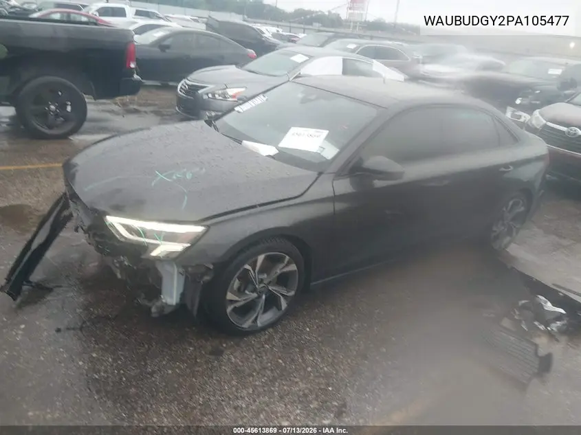 2023 Audi A3 Premium Plus 40 Tfsi Front-Wheel Drive S Tronic VIN: WAUBUDGY2PA105477 Lot: 45613869