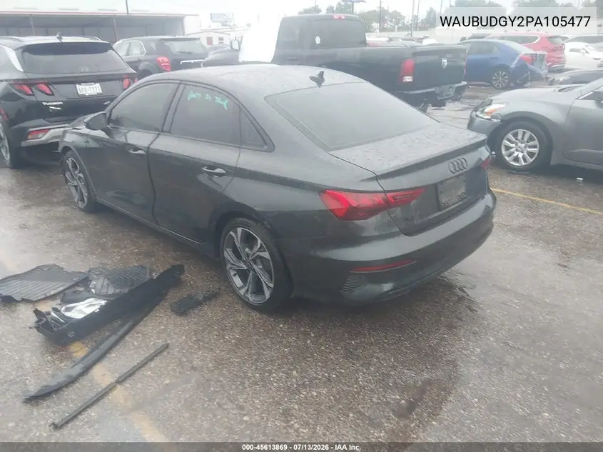 2023 Audi A3 Premium Plus 40 Tfsi Front-Wheel Drive S Tronic VIN: WAUBUDGY2PA105477 Lot: 45613869