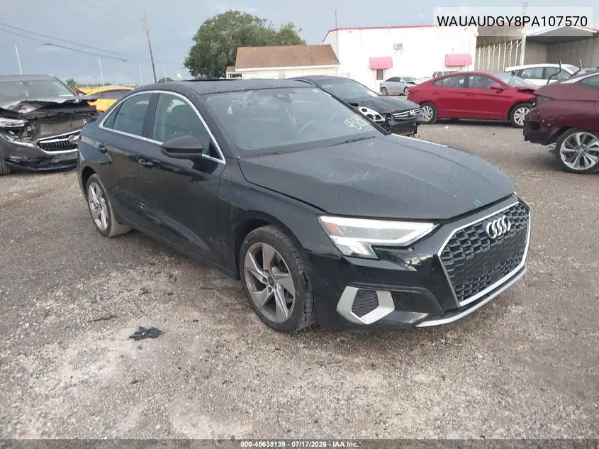 2023 Audi A3 Premium 40 Tfsi Front-Wheel Drive S Tronic VIN: WAUAUDGY8PA107570 Lot: 45638139