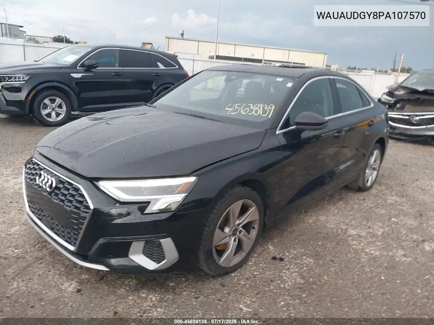 2023 Audi A3 Premium 40 Tfsi Front-Wheel Drive S Tronic VIN: WAUAUDGY8PA107570 Lot: 45638139