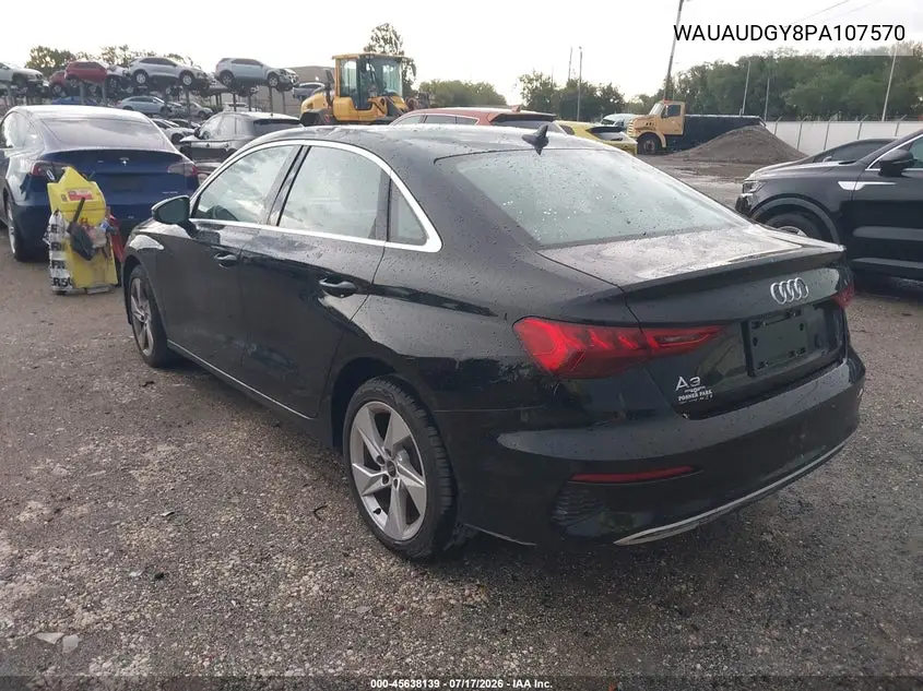 2023 Audi A3 Premium 40 Tfsi Front-Wheel Drive S Tronic VIN: WAUAUDGY8PA107570 Lot: 45638139