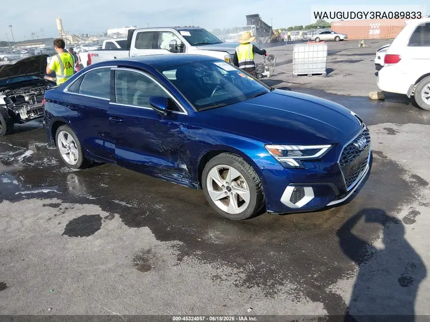2024 Audi A3 Premium 40 Tfsi Quattro S Tronic VIN: WAUGUDGY3RA089833 Lot: 45324057