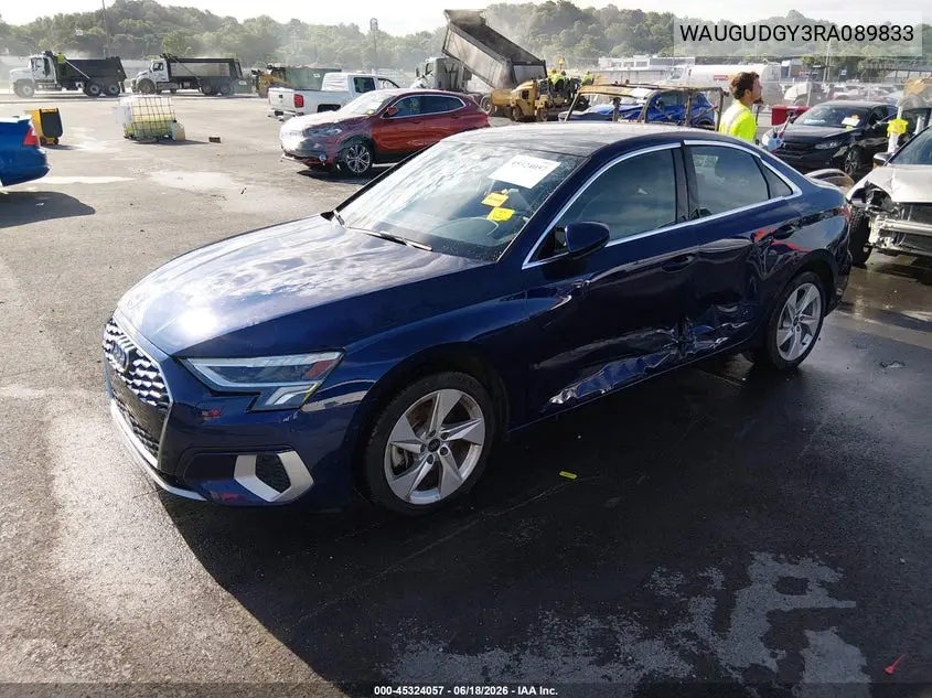 2024 Audi A3 Premium 40 Tfsi Quattro S Tronic VIN: WAUGUDGY3RA089833 Lot: 45324057