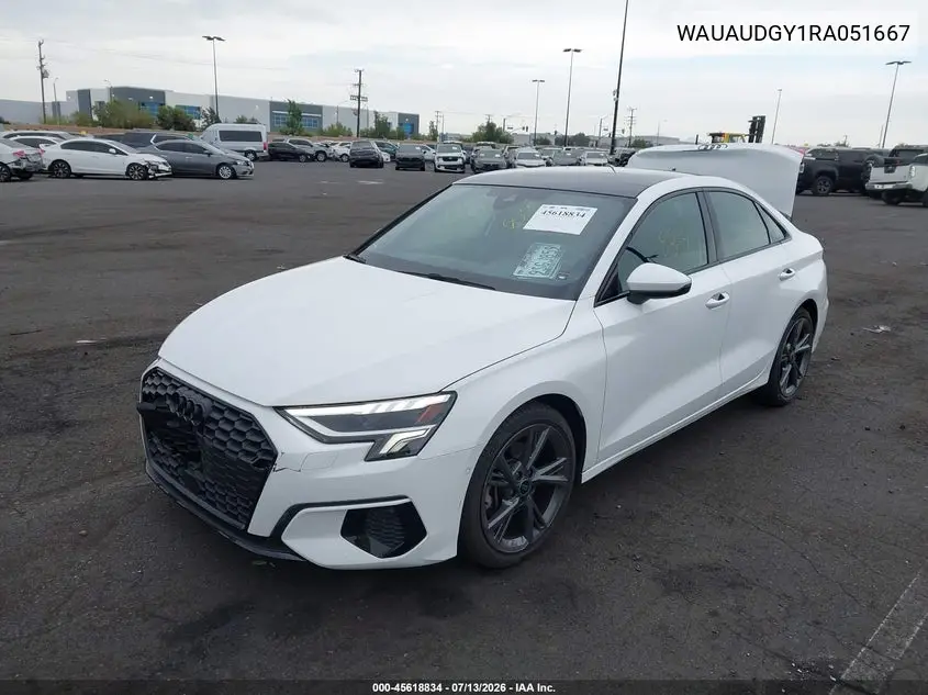 2024 Audi A3 Premium 40 Tfsi Front-Wheel Drive S Tronic VIN: WAUAUDGY1RA051667 Lot: 45618834