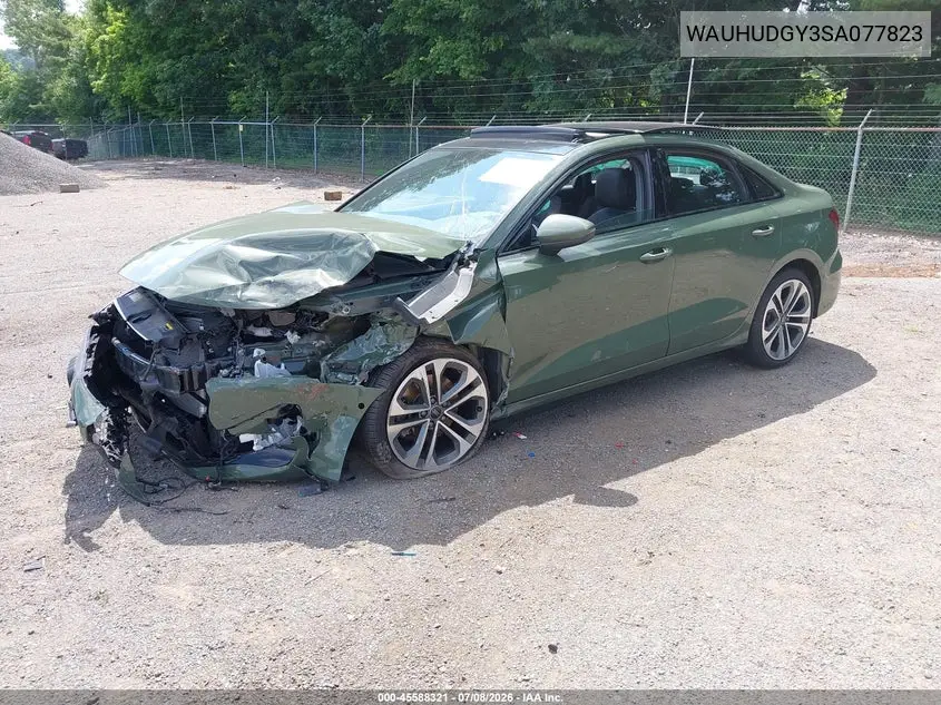 2025 Audi A3 Premium Plus 40 Tfsi Quattro S Tronic VIN: WAUHUDGY3SA077823 Lot: 45588321