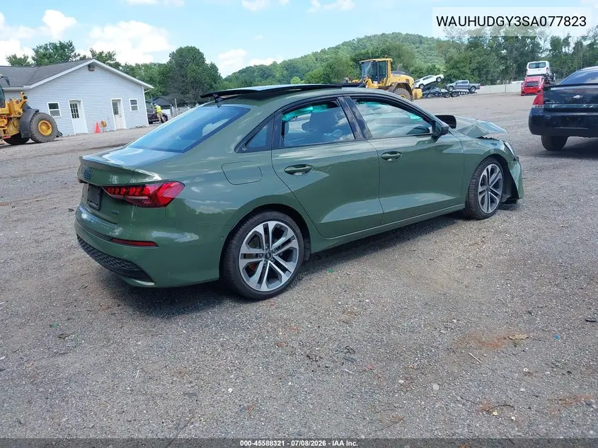2025 Audi A3 Premium Plus 40 Tfsi Quattro S Tronic VIN: WAUHUDGY3SA077823 Lot: 45588321
