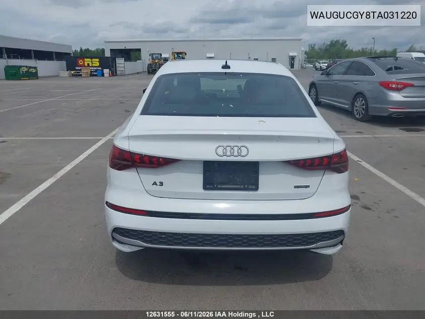 2026 Audi A3 Premium/Premium Plus VIN: WAUGUCGY8TA031220 Lot: 12631555