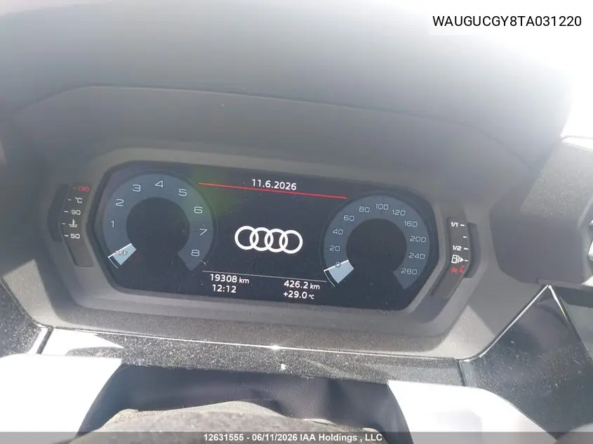 2026 Audi A3 Premium/Premium Plus VIN: WAUGUCGY8TA031220 Lot: 12631555