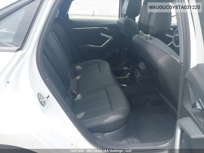 2026 Audi A3 Premium/Premium Plus VIN: WAUGUCGY8TA031220 Lot: 12631555