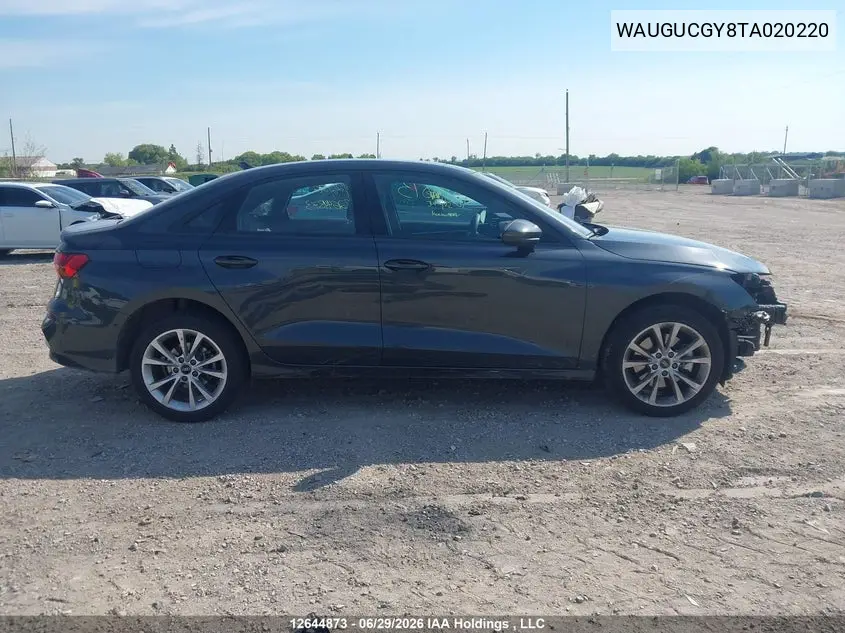 2026 Audi A3 Premium/Premium Plus VIN: WAUGUCGY8TA020220 Lot: 12644873