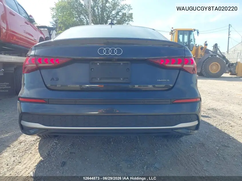 2026 Audi A3 Premium/Premium Plus VIN: WAUGUCGY8TA020220 Lot: 12644873